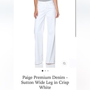 PAIGE White Wide-Leg Jeans